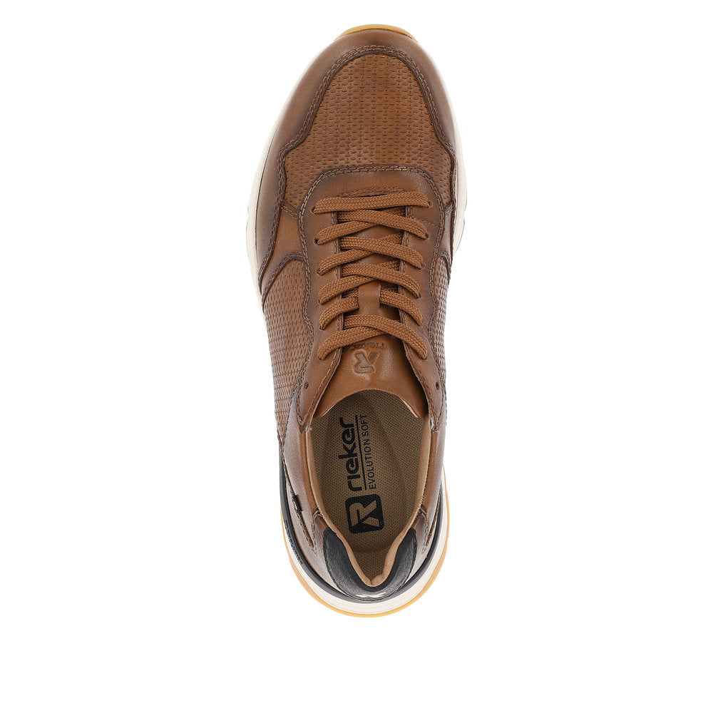 Rieker Evolution U0900-24 Brown & Black Lace Trainers