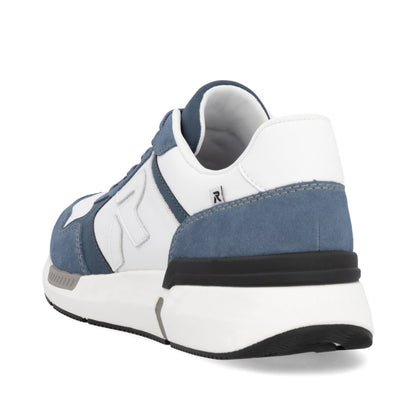 Rieker Soft U1400-81 Denim Blue & White Combi Lace Sneakers