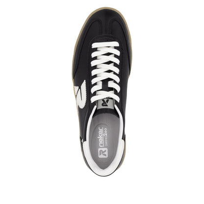 Rieker Swing2Go U2200-00 Black & Off White Trainers