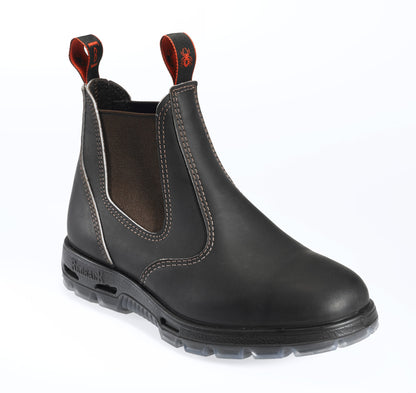 Redback UBOK Bobcat Claret Dark Brown TPU Soft Toe Claret Kip Chelsea Boots