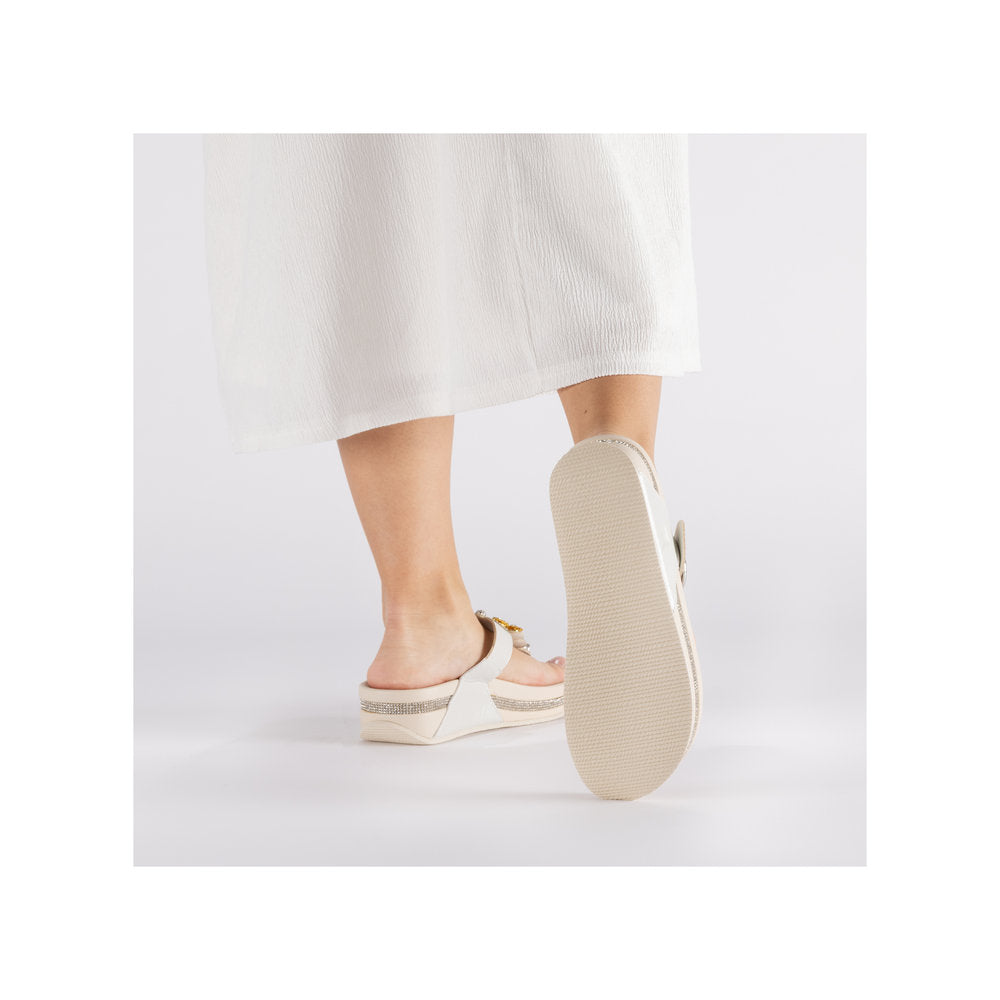 Rieker V1461-90 Pearl F Fit Sandals with Toe Post