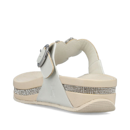 Rieker V1461-90 Pearl F Fit Sandals with Toe Post