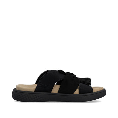 Rieker V1550-00 Black F 1/2 Fit Slip On Sandals