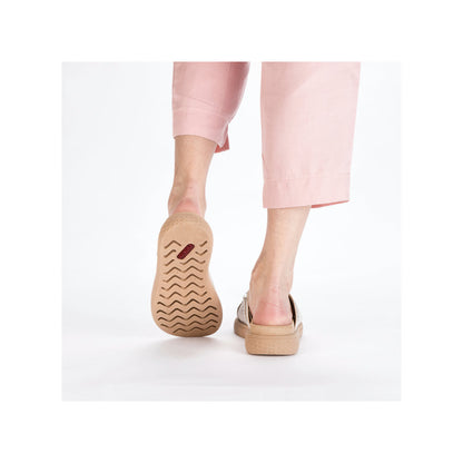 Rieker V1588-60 Beige Glitz Slip On Sandals