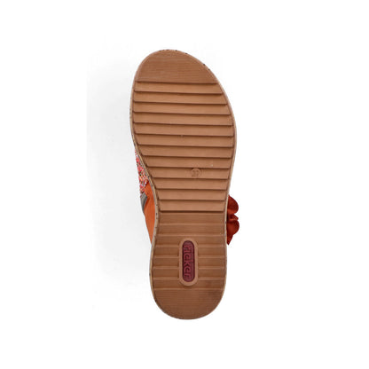 Rieker V1783-90 Orange Multi G Fit Sandals with Slingback Strap