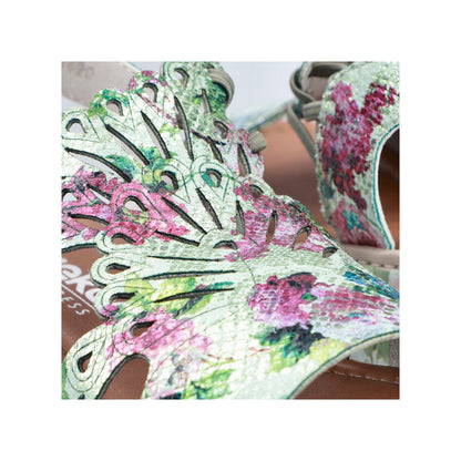 Rieker V1784-90 Mint Green Multi G Fit Sandals with Slingback Strap