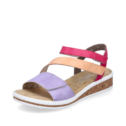 Rieker V3670-90 Multi Velcro Slingback Sandals