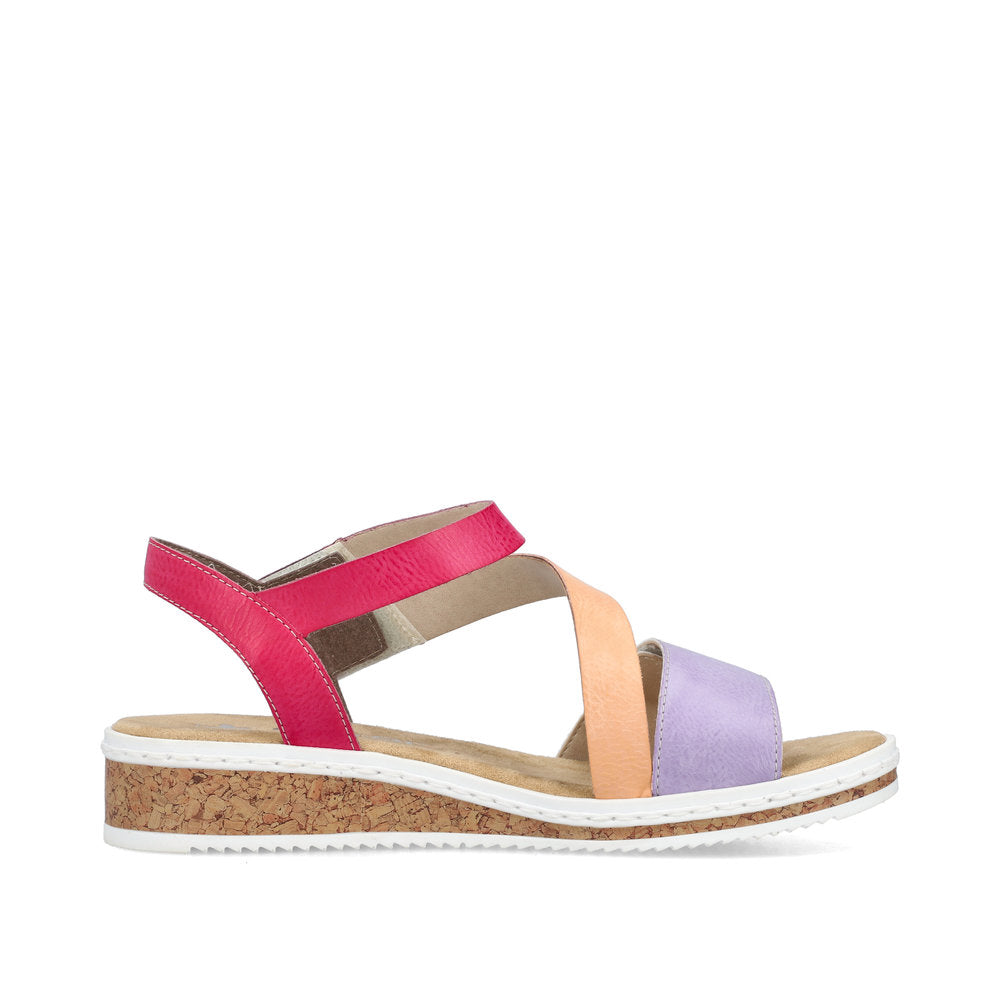 Rieker V3670-90 Multi Velcro Slingback Sandals