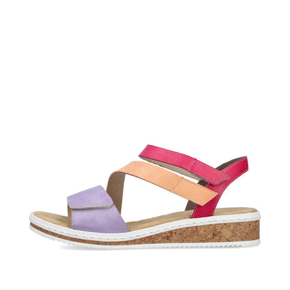 Rieker V3670-90 Multi Velcro Slingback Sandals