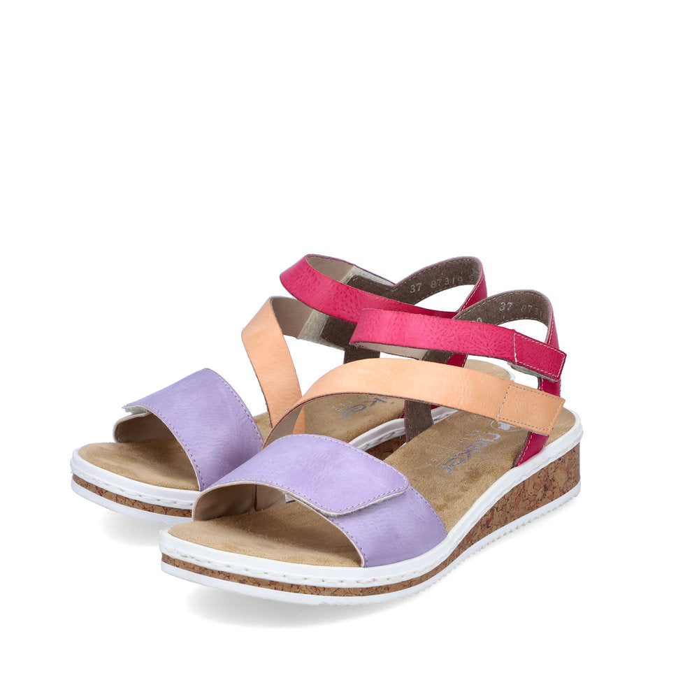 Rieker V3670-90 Multi Velcro Slingback Sandals