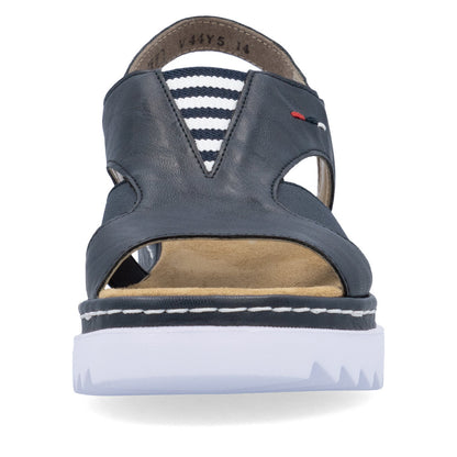 Rieker V44Y5-14 Navy Sandals with Slingback Strap