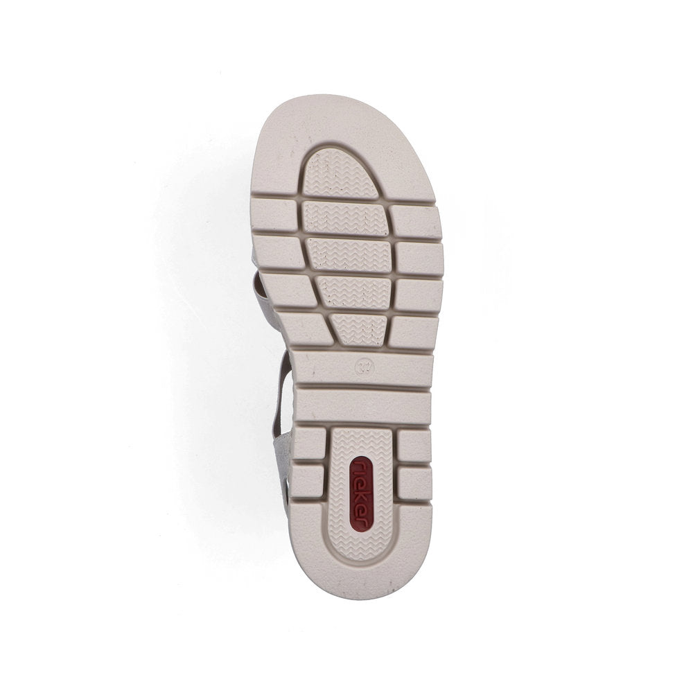 Rieker V4918-90 Fog Silver E 1/2 Fit Slingback Sandals