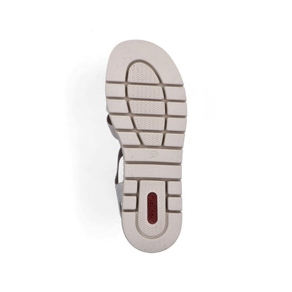 Rieker V4918-90 Fog Silver E 1/2 Fit Slingback Sandals