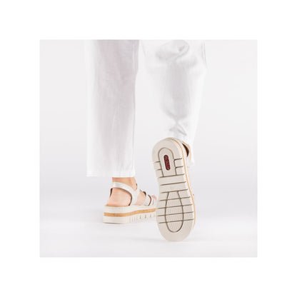 Rieker V4918-90 Fog Silver E 1/2 Fit Slingback Sandals