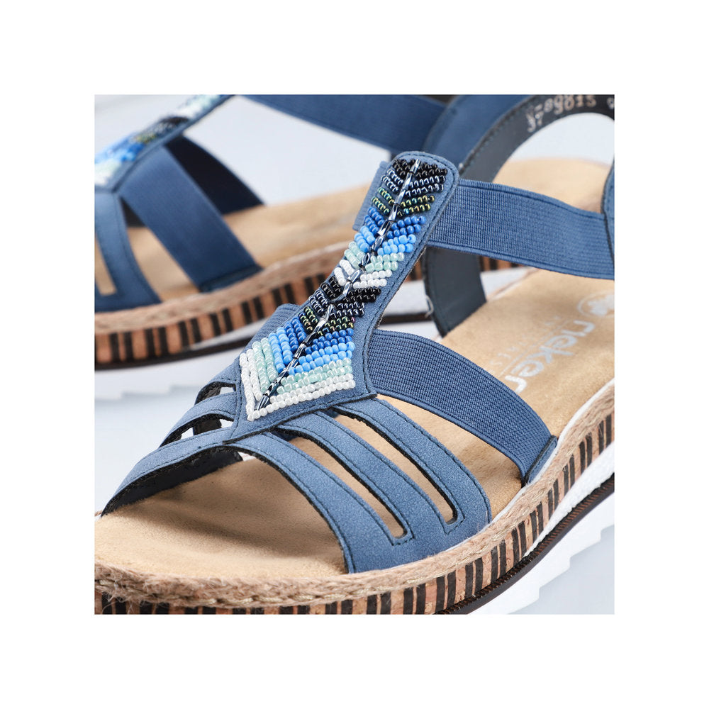 Rieker V7909-12 Blue Slingback Sandals