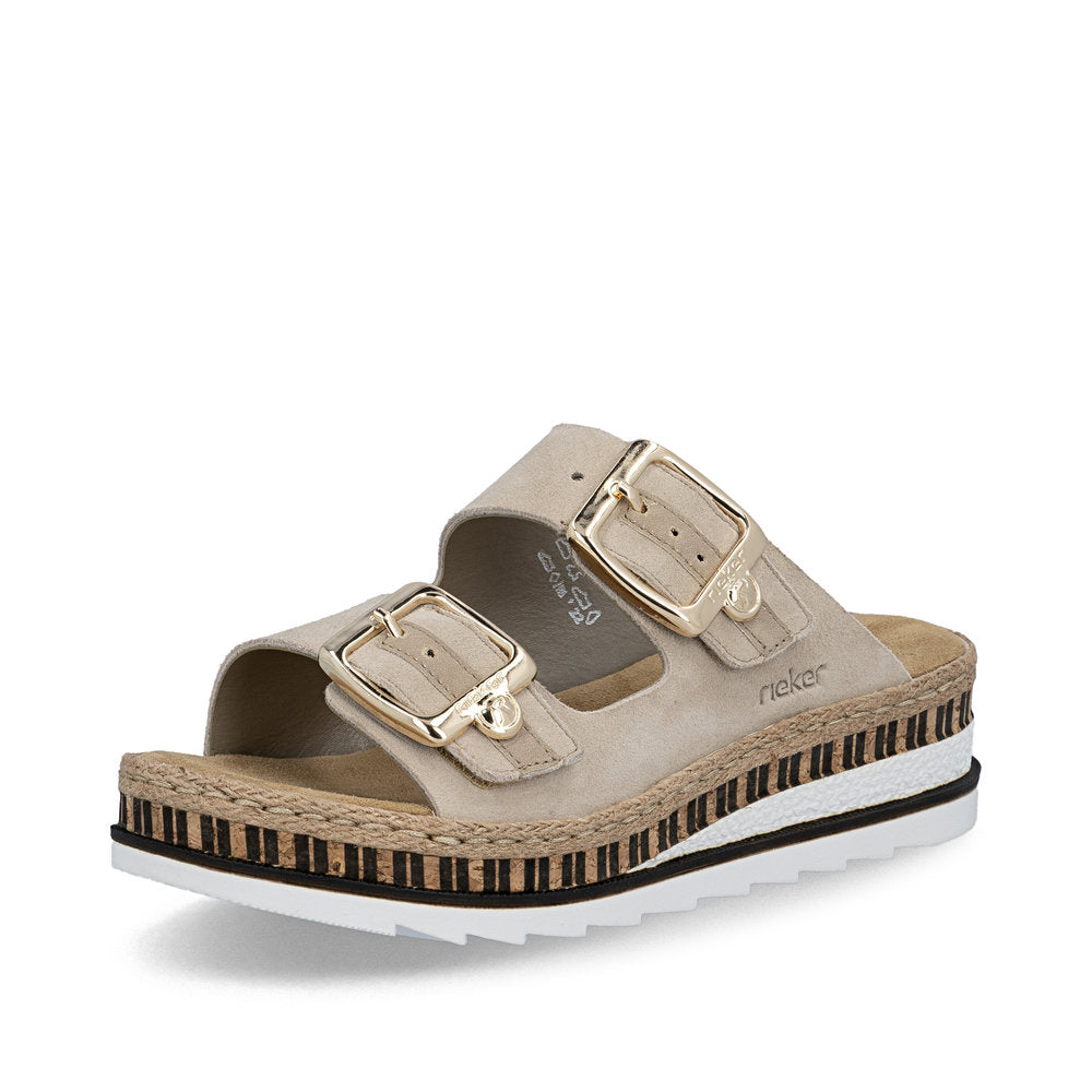 Rieker V7955-60 Nude E 1/2 Fit Slip On Sandals