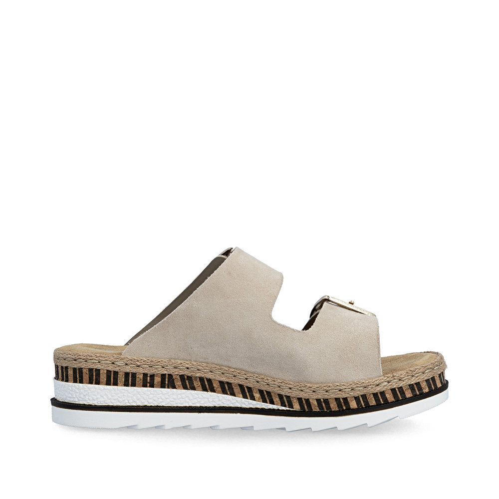 Rieker V7955-60 Nude E 1/2 Fit Slip On Sandals