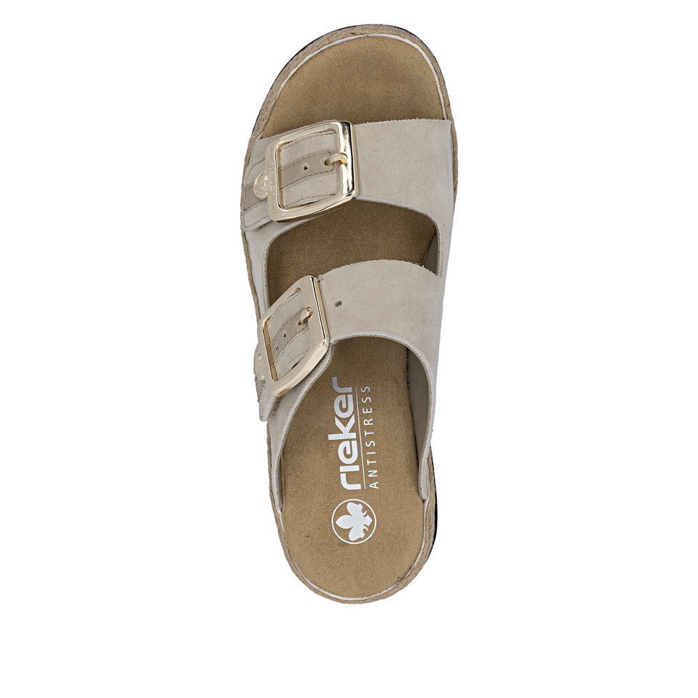 Rieker V7955-60 Nude E 1/2 Fit Slip On Sandals