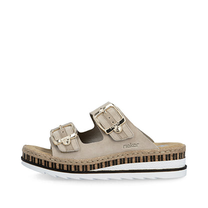 Rieker V7955-60 Nude E 1/2 Fit Slip On Sandals