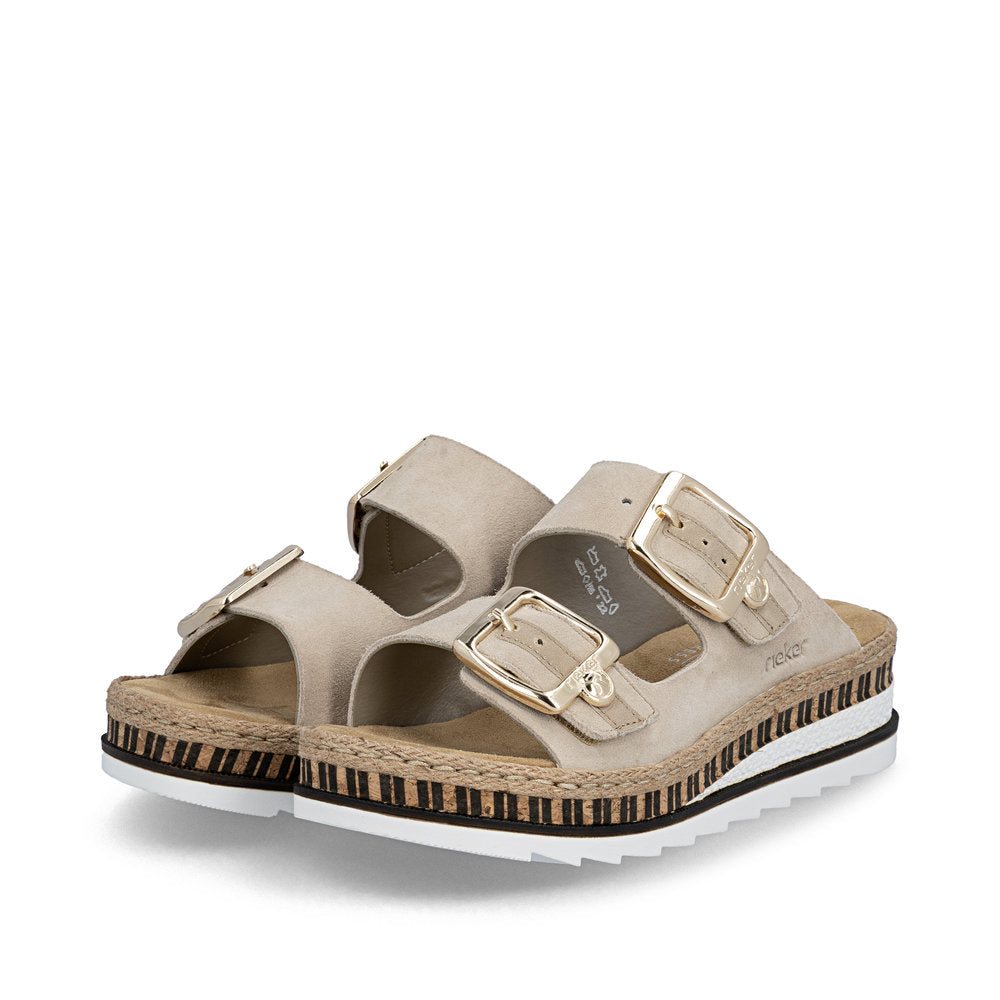 Rieker V7955-60 Nude E 1/2 Fit Slip On Sandals