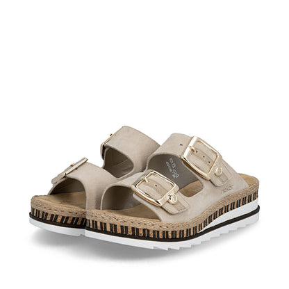 Rieker V7955-60 Nude E 1/2 Fit Slip On Sandals