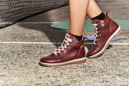 Pikolinos Vigo W3W-8564 Arcilla Burgundy Lace Ankle Boots