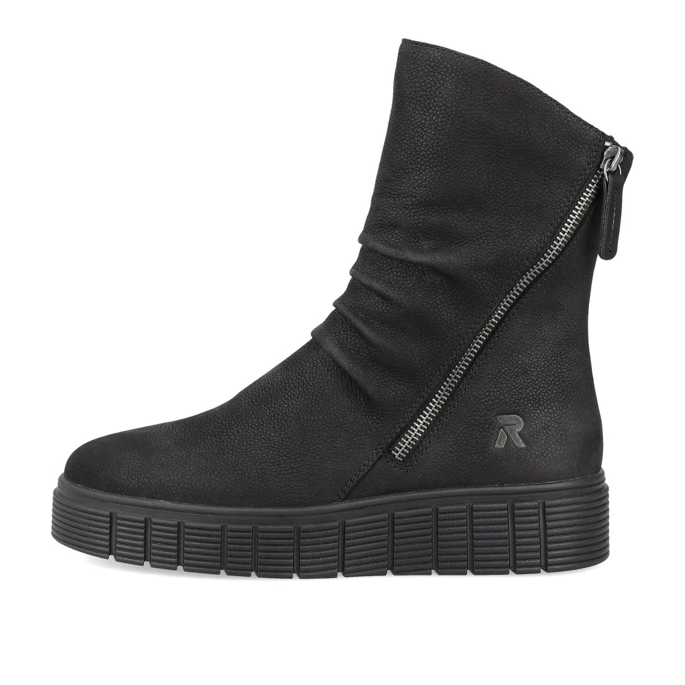 Rieker Evolution W1063-00 Black High Boots