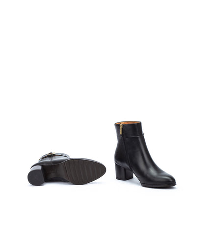 Pikolinos Calafat W1Z-8588 Black Side Buckle Block Heel Boots