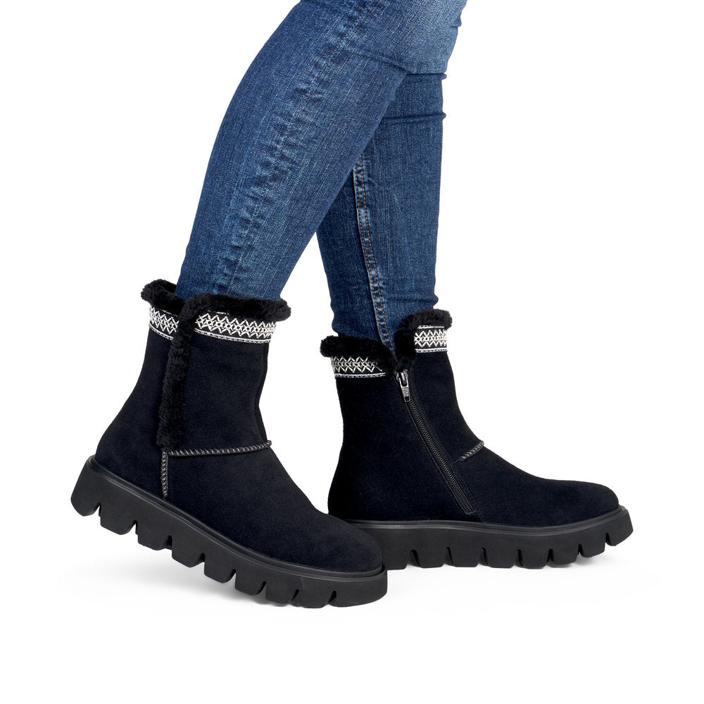 Rieker Soft W2075-00 Black Warm Boots