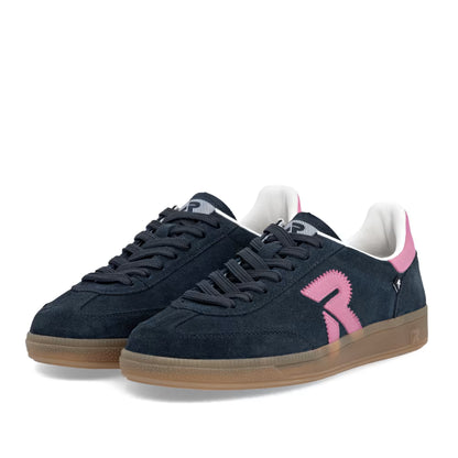 Rieker Swing2Go W2200-15 Navy & Pink Trainers with Gum Sole