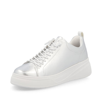 Rieker Soft W2301-90 Silver & White Trainers