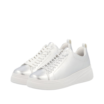 Rieker Soft W2301-90 Silver & White Trainers