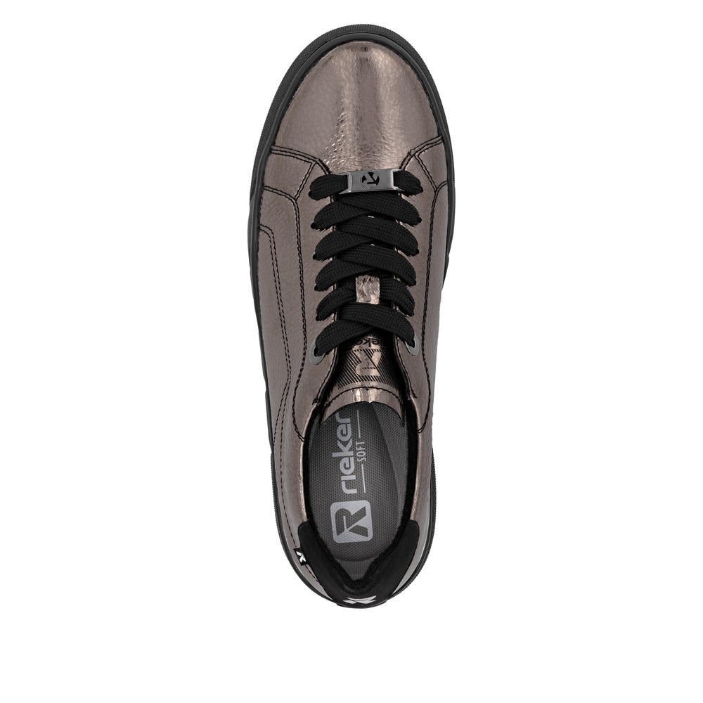 Rieker Soft W2601-91 Bronze Metallic Trainers