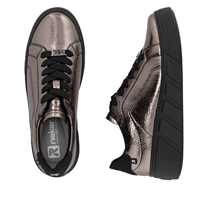 Rieker Soft W2601-91 Bronze Metallic Trainers