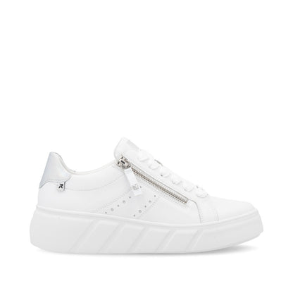 Rieker W2605-80 White Sneakers with Zip