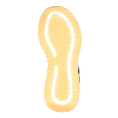 Rieker Evolution W2950-90 Gold, White & Silver Velcro Sandals with Slingback Strap