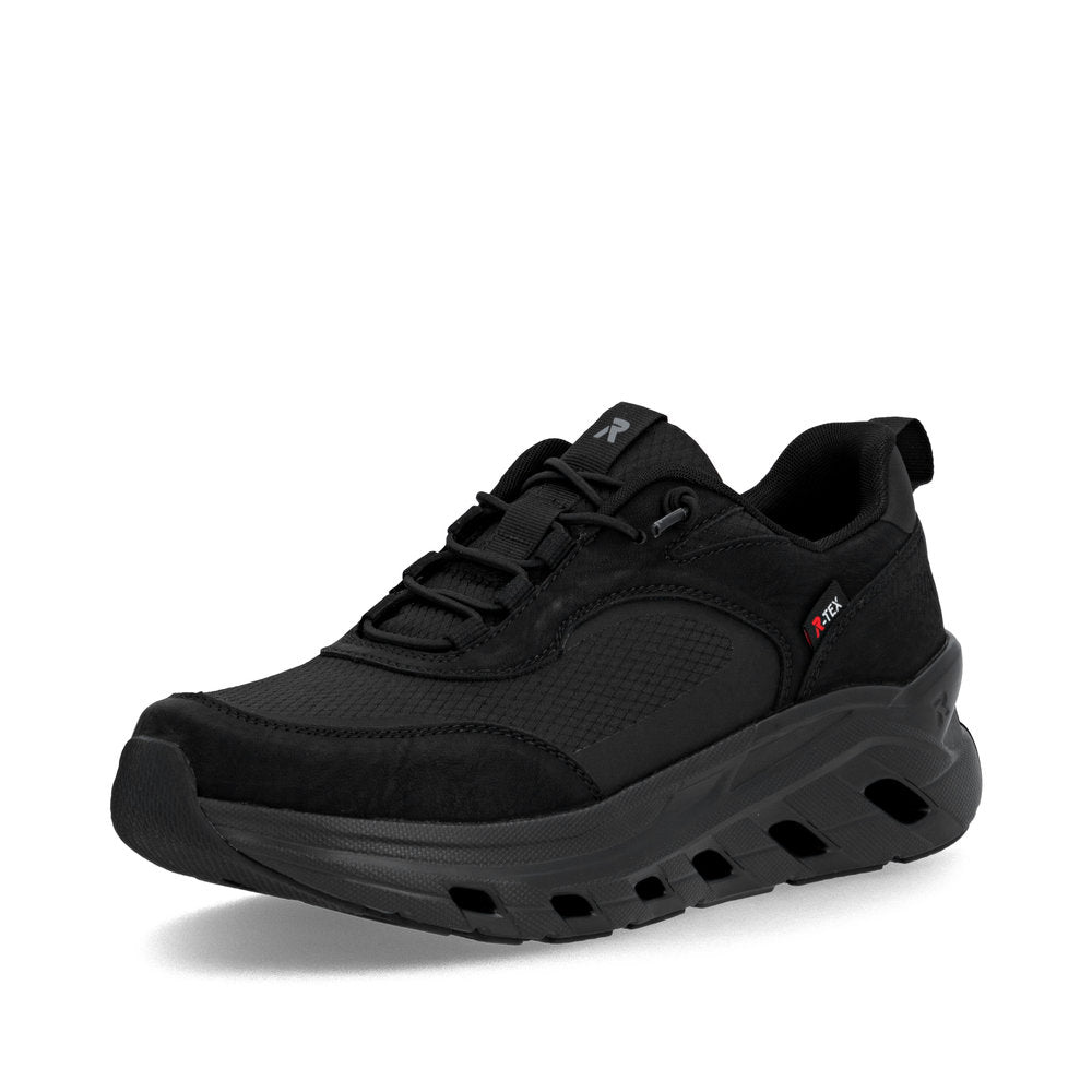 Rieker TEX Soft W3501-00 Black G Fit Elastic Lace Sneakers