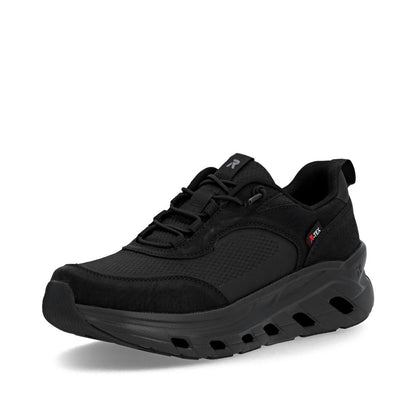 Rieker TEX Soft W3501-00 Black G Fit Elastic Lace Sneakers