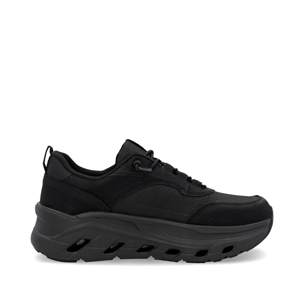 Rieker TEX Soft W3501-00 Black G Fit Elastic Lace Sneakers