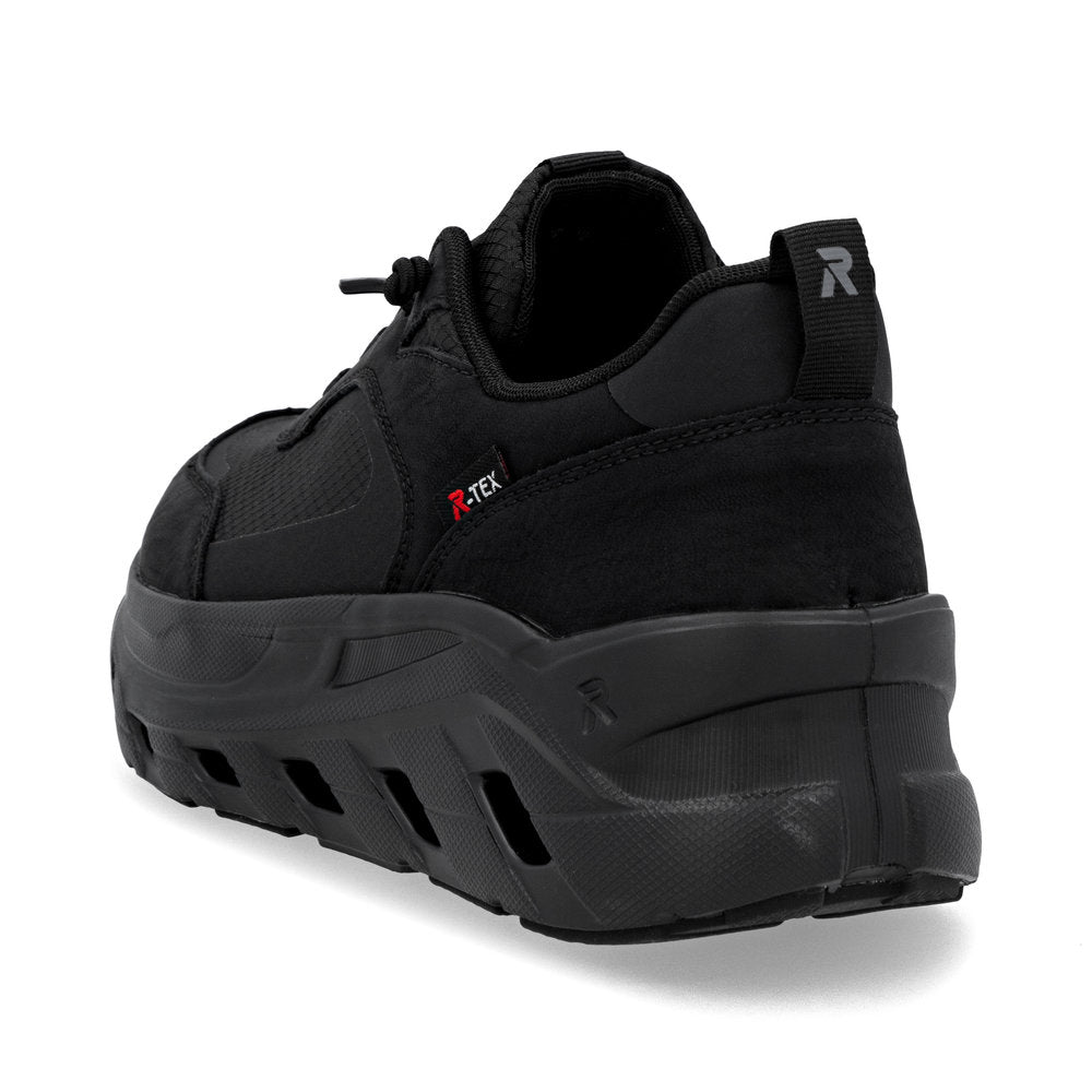 Rieker TEX Soft W3501-00 Black G Fit Elastic Lace Sneakers