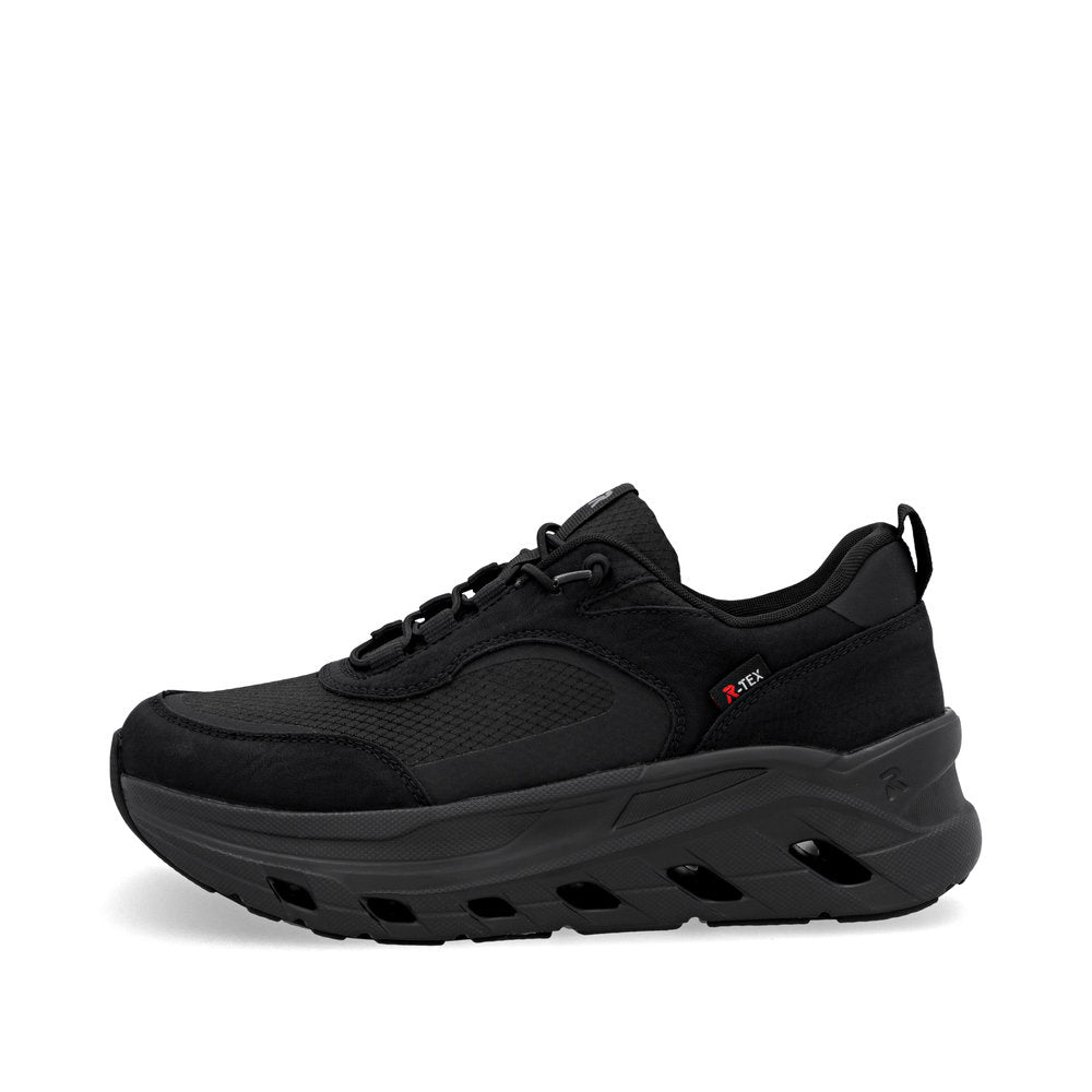 Rieker TEX Soft W3501-00 Black G Fit Elastic Lace Sneakers
