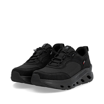 Rieker TEX Soft W3501-00 Black G Fit Elastic Lace Sneakers