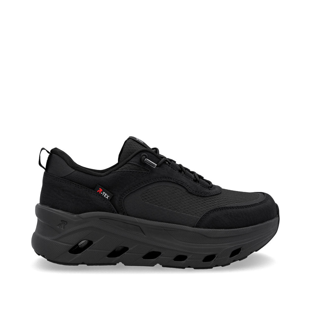 Rieker TEX Soft W3501-00 Black G Fit Elastic Lace Sneakers