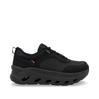 Rieker TEX Soft W3501-00 Black G Fit Elastic Lace Sneakers
