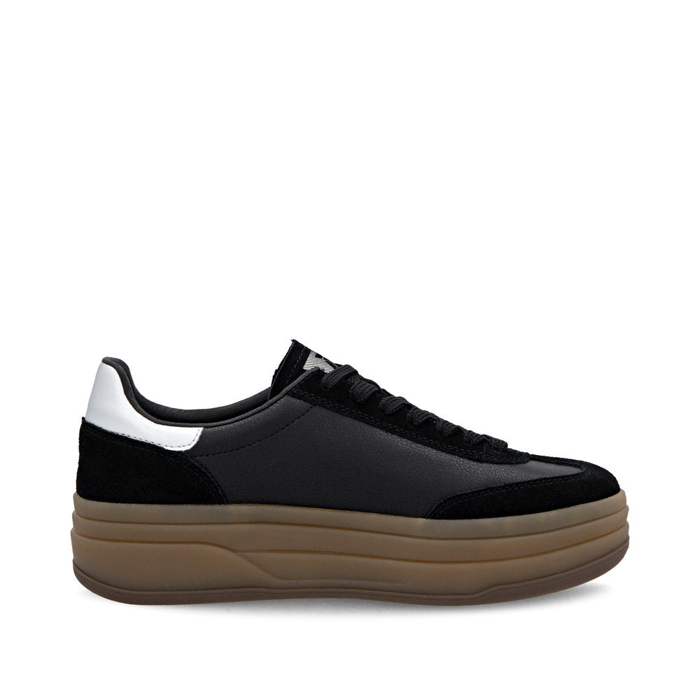 Rieker Swing2Go W3700-00 Black G 1/2 Fit Trainers with Gum Sole