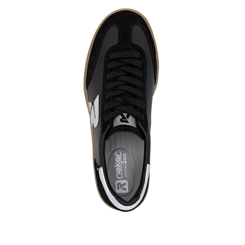 Rieker Swing2Go W3700-00 Black G 1/2 Fit Trainers with Gum Sole