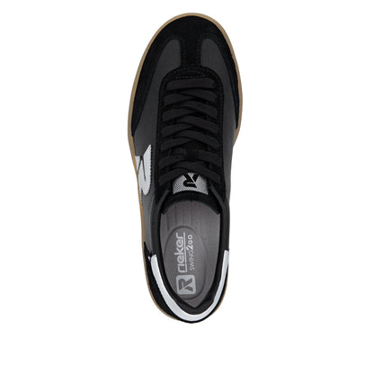 Rieker Swing2Go W3700-00 Black G 1/2 Fit Trainers with Gum Sole