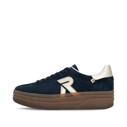 Rieker Swing2Go W3700-14 Navy G 1/2 Fit Trainers with Gumsole