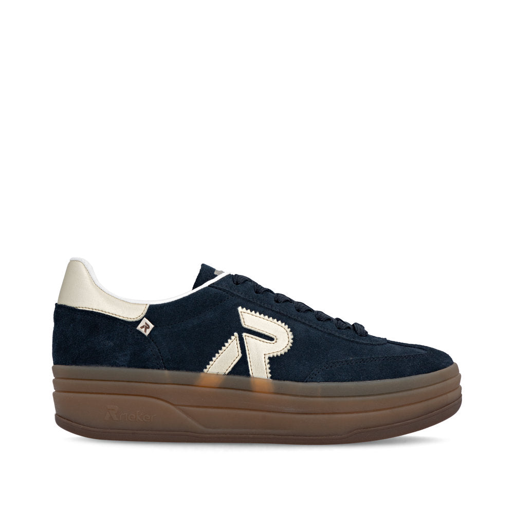 Rieker Swing2Go W3700-14 Navy G 1/2 Fit Trainers with Gumsole