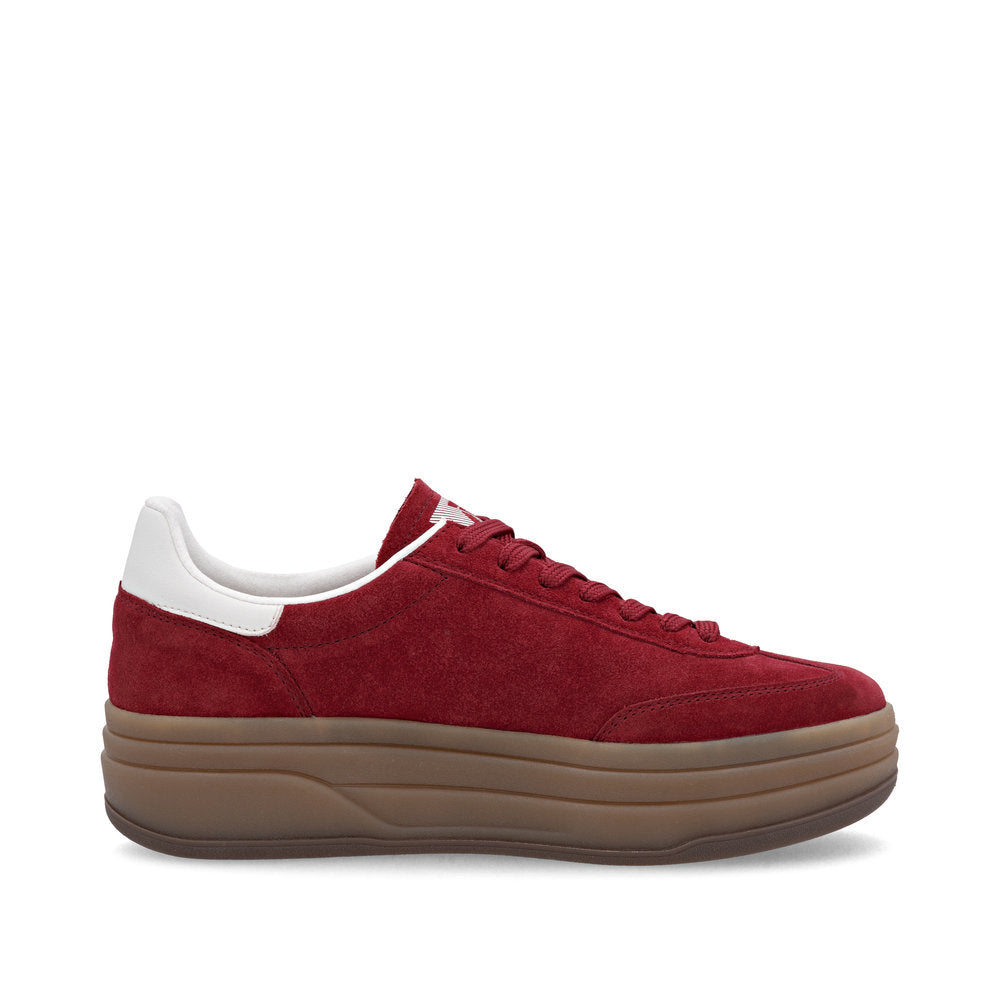 Rieker Swing2Go W3700-35 Red & Off White G 1/2 Fit Trainers with Gumsole